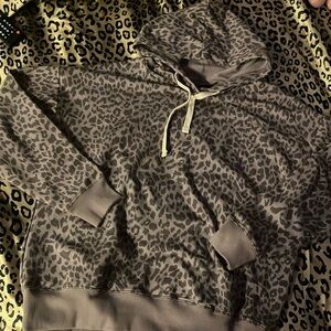 Purple Leopard Hoodie Size S